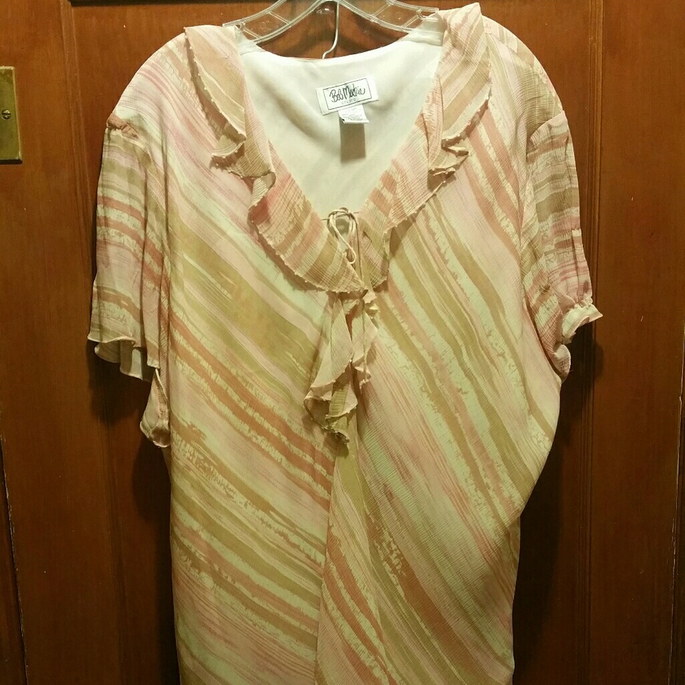 Bob Mackie Pastel Striped Two Piece Set